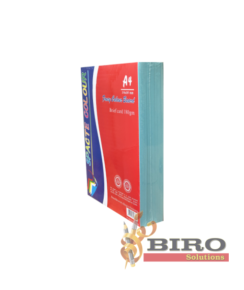 Carton color A4, 250 foi, 180 g/m², albastru